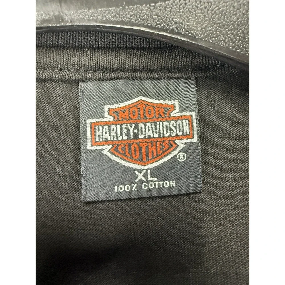 Harley Davidson Polo Shirt Mens XL Black Greensboro‎ NC Logo Pocket Cotton